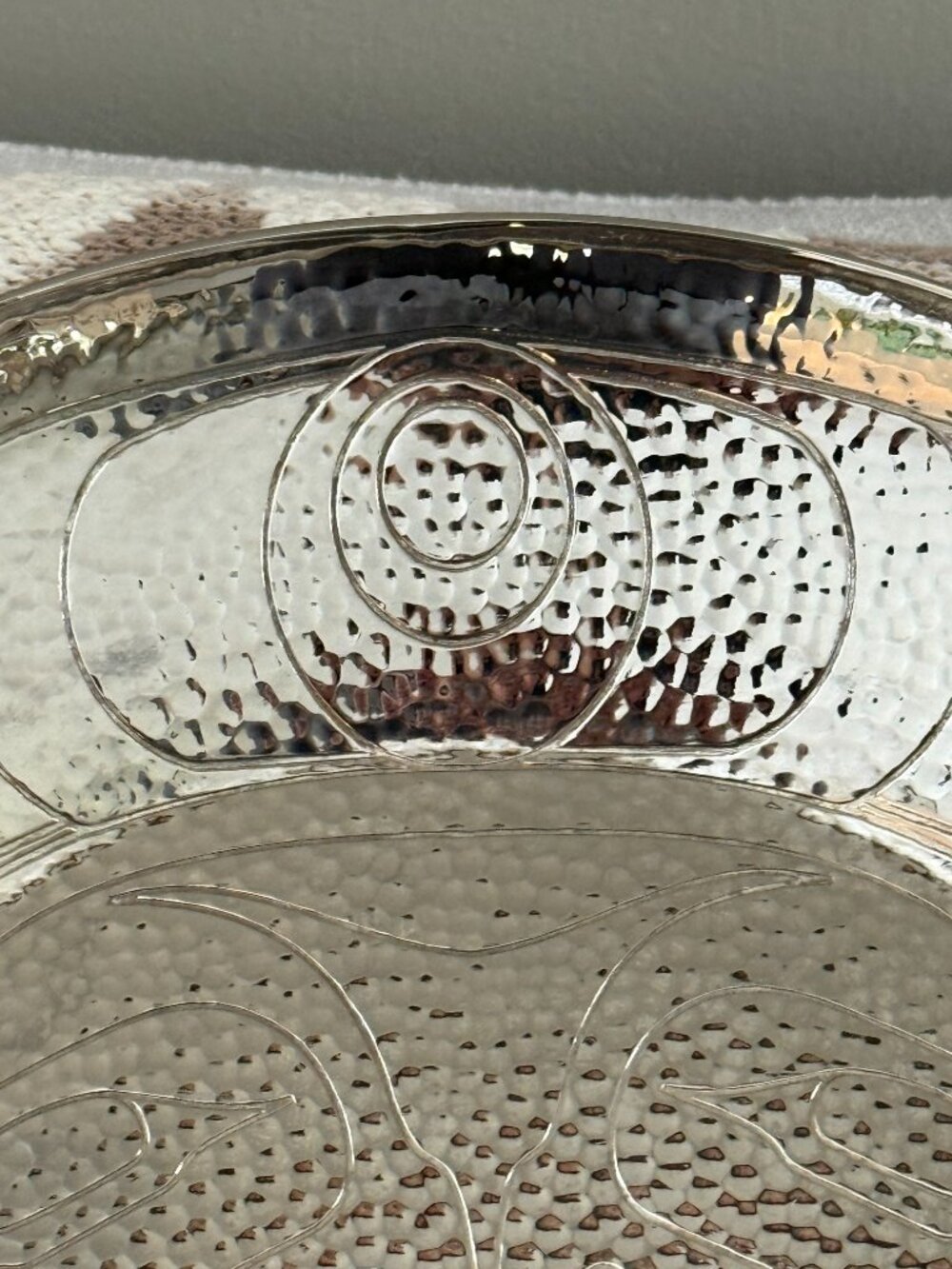 Indigenous Design Silver Hammered Bowl - Picture 4 of 9